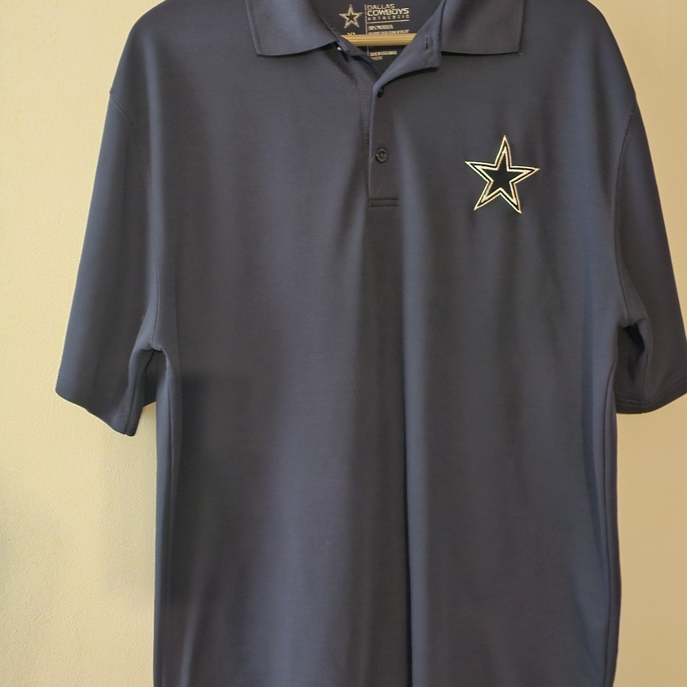 NFL Blue Polo Shirt with Embroidered Star